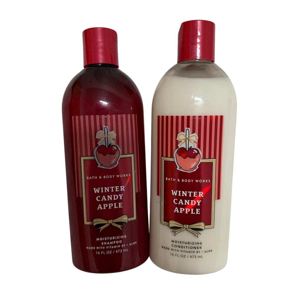 Bath & Body Works Winter Candy Apple Bundle Shampoo &‎ Conditioner 16 oz New
